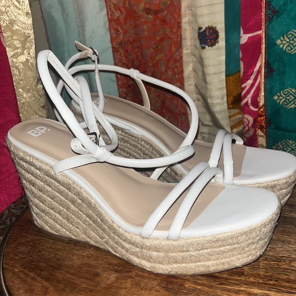 NWT BP Espirilla Raffia Platform Wedge Sandles Size 10 - Picture 5 of 5